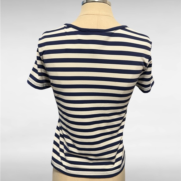Vintage Bazaar by Christian Lacroix Striped Crew Neck T-Shirt - Picture 2 of 4